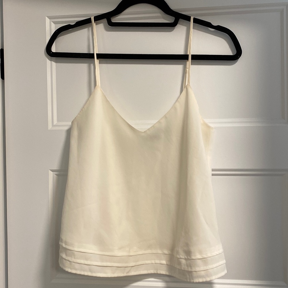 Talulah ivory tank top - size small Aritzia